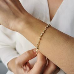 Excited to share the latest addition to my #etsy shop: Bead Bracelet*14K Dainty Gold Bracelet For Women Wedding Jewelry*For Girl İnitial Bracelet For Birthday Jewelry https://etsy.me/3XBq4CT #diamond #geometric #yes #women #no #gold #lobsterclaw #recycledmetal #chainbr Gold Beads Chain, Real Gold Bracelet, Women Christmas Gifts, Initial Bracelet Gold, Chain Bracelet For Women, Lock Chain, Dainty Gold Bracelet, Slide Lock, Birthday Jewelry