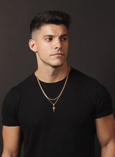 Necklace Set: Gold Rope Chain and Gold Crucifix Necklace Necklaces WE ARE ALL SMITH: Men's Jewelry & Clothing. Gold Crucifix Necklace, Necklace Set Gold, Mens Silver Jewelry, Crucifix Necklace, Gold Rope Chains, Rope Chain Necklace, Gold Cross Necklace, Gold Cross Pendant, Gold Necklace Set