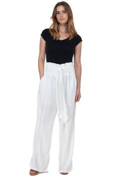 White Knit Eyelet Pants 100% Polyester Illet Long and flowy waist pants with tie belt Wide Leg Pants With Tie Waist For Daywear, Elegant Spring Bottoms With Tie Waist, Elegant Tie Waist Paperbag Pants, Elegant Paperbag Waist Pants With Tie, Elegant Paperbag Waist Pants With Tie Waist, Paperbag Waist Pants With Tie Waist For Day Out, Elegant Paperbag Waist Bottoms With Tie, White Belted Wide-leg Bottoms, White Belted Wide Leg Bottoms