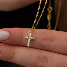 "Jewel Cross Necklace, Minimalist Stone Cross Necklace, Dainty Stone Cross Necklace, Christmas gift for You, Bridesmaid Jewellery, Tiny Stone Cross Necklace S H O W ∙ Y O U R ∙ S T Y L E 𝒰 𝒩 𝐼 𝒬 𝒰 𝐸 ♥️ Customize your jewelry only for yourself and create your design. Wear it either for everyday use or for special occasions. 𝒫 𝐸 𝑅 𝐹 𝐸 𝒞 𝒯 ∙ 𝒢 𝐼 𝐹 𝒯 ♥️ Make your friends or family happy with this exclusive gift. 𝑀 𝐼 𝒩 𝐼 𝑀 𝒜 𝐿 𝐼 𝒮 𝒯 ∙ 𝒟 𝐸 𝒮 𝐼 𝒢 𝒩 ♥️ Wear this jewelry Dainty Pendant Cross Necklace For Gift, Dainty Cross Pendant Necklace For Gift, Dainty Cross Pendant Necklace As Gift, Dainty Pendant Cross Necklace, Dainty Cross Necklaces For Mother's Day, Dainty Cross Necklace For Mother's Day, Bridesmaid Jewellery, Dainty Cross Necklace, Diamond Cross Necklace