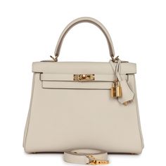 Hermes Kelly Retourne 25 Craie Togo Gold Hardware – Madison Avenue Couture Hermes Kelly Retourne, Limousine Car, Hermes Birkin 25, Hermes Constance, Hermes Birkin 30, Togo Leather, Hermes Box, Kelly Bag, Burberry Shoes