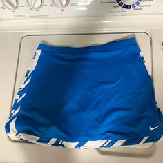 Nike Dri Fit Lined Skirt Brand New Condition Casual Blue Mini Swim Skirt, Nike Fitted Mini Skort, Nike Casual Short Tennis Skirt, Nike Casual Tennis Skirt, Nike Casual Mini Skort, Blue Casual Short Swim Skirt, Casual Blue Short Swim Skirt, Blue Short Casual Swim Skirt, Blue Mini Skirt With Built-in Shorts For Spring