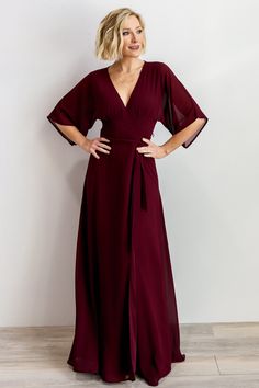 Lilly Wrap Maxi Dress | Burgundy - Baltic Born Expensive Dresses, Dresses Velvet, Tie Maxi Dress, Velvet Dresses, Fall Wedding Guest Dress, Baltic Born, Wrap Maxi Dress, Mob Dresses, Maxi Dress Navy