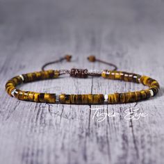 - Material: Natural Tiger's eye  - Length: fit for 6.5 ~ 7.5inches wrists - Beads size:3-4mm **The appearance of natural stones can vary due to their unique characteristics and natural variations in color, size, and pattern.  **Packaging: Each item is packaged in our branded packaging, so your order is ready to be gifted. ** Shipping: All items are ready to be shipped within 1-2 business days . ** Get in touch if you have any questions I will get back to you asap! Minimalist Brown Bracelets With Round Beads, Minimalist Handmade Brown Bracelets, Adjustable Earthy Round Bracelets, Nature-inspired Adjustable Bracelets With Gemstone Beads, Adjustable Nature-inspired Gemstone Beads Bracelets, Nature-inspired Adjustable Gemstone Beads Bracelets, Pattern Packaging, Tiger Eye Bracelet, Spiritual Protection