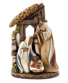 a nativity figurine depicting the birth of jesus