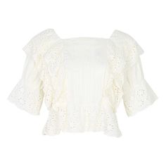 FREE SHIPPING Summer Hollow Out Women Shirt Square Collar Puff Sleeve Ruffle Blouse Female Fashion New Casual JKP2126 Casual Puff Sleeve Top With Ruffles For Daywear, Cotton Ruffle Blouse For Brunch, Chic Ruffled Peasant Top For Daywear, Cotton Ruffles Blouse For Brunch, Long Sleeve Puff Sleeve Top With Ruffles For Daywear, Brunch Tops With Ruffled Collar And Details, Feminine Peasant Top With Puff Sleeves And Ruffles, White Feminine Peasant Top With Ruffles, Feminine Puff Sleeve Top With Broderie Anglaise