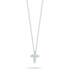 Dive into the world of elegance and luxury with the enchanting Tiny Treasures White Gold Diamond Cross Necklace by Roberto Coin! This stunning piece is more than just jewelry; it's an expression of your inner radiance. Crafted with utmost precision, this exquisite diamond cross is a true embodiment of grace and sophistication. Embellished with a constellation of dazzling diamonds totaling 0.20 carats, it's as if stars have been captured and set into the pure embrace of 18K white gold.Radiating f Luxury Diamond Cross Pendant Necklace, Luxury Cross Pendant Diamond Necklace, Elegant Brilliant Cut Diamond Cross Pendant Necklace, Elegant Single Cut Diamond Cross Pendant Jewelry, Elegant Single Cut Diamond Cross Pendant, Elegant Diamond Cross Pendant Necklace Vvs Clarity, Luxury Diamond Cross Pendant Necklace For Formal Occasions, Elegant Cross Pendant Diamond Necklace With Single Cut Diamonds, Timeless Diamond Cross Pendant Jewelry