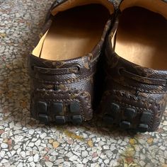 Authentic Louis Vuitton Loafers Mens Only Worn A Few Times Designer Brown Slip-on Loafers, Louis Vuitton Loafers, Louis Vuitton Shoes, Authentic Louis Vuitton, Loafers Men, Loafer Shoes, Men's Shoes, Loafers, Slip On