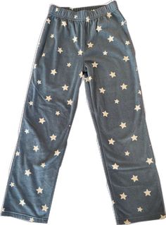 Comfortable Blue Pants For Pajama Party, Comfortable Blue Bottoms For Bedtime, Fleece Pajama Pants, Fleece Pajamas, White Stars, Blue Star, Teal Blue, Pajama Pants, Elastic Waist