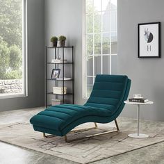 Divani Casa Auburn Modern Green Velvet Lounge Chaise | Modishstore | Lounge Chairs Lounge Chaise, Velvet Chaise Lounge, Sofa Santai, Modern Style Living Room, Upholstered Chaise Lounge, Velvet Lounge, Chaise Lounge Sofa, Chaise Lounges, غرفة ملابس