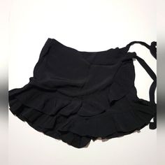 Questions? Leave A Comment Below. Trendy Ruffled Skort For Night Out, Black Flirty Mini Skirt With Ruffles, Flirty Black Mini Skirt With Ruffles, Ruffled Mini Skort For Night Out, Black Party Skort With Ruffles, Black Ruffled Skort For Party, Flirty Black Ruffled Bottoms, Black Ruffled Mini Skirt Skort, Black Ruffled Mini Skort