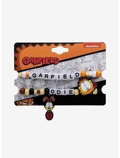 Garfield & Odie Best Friend Bracelet Set Garfield Odie, Best Friend Bracelet, Friend Bracelet, Garfield And Odie, Block Letters, Acrylic Set, The Friendship, Friend Bracelets, Block Lettering