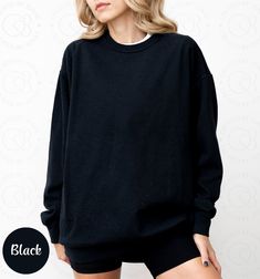 Blank Comfort Colors Sweatshirt Comfort Colors Sweater Wholesale Clothing Comfort Colors Hoodie Blank Sweatshirt Blank Sweater Blank Hoodies ✨ PRODUCT DESCRIPTION ✨ ∘ ∘ For an Oversized look, consider sizing up 1-2 above your normal size. ∘ ∘ UNISEX SWEATSHIRT ∘ Runs true to size ∘ Medium to heavy fabric ∘ Half-moon neck patch on the back ∘ Material: 80% Cotton / 20% Poly ∘ Garment-dyed fabric ∘ Double-needle topstitch seams for long-lasting UNISEX HOODIE ∘ Runs true to size ∘ Heavy fabric ∘ Half-moon neck patch on the back ∘ Material: 80% Cotton / 20% Poly ∘ Garment-dyed fabric ∘ Adjustable hood with self-colored flat cord ∘ Double-needle topstitch seams for long-lasting ∘ ∘ Design colors may differ slightly from the final printed item due to the printing process and monitor calibration. Black Hoodie With Cozy Fit And Crew Neck, Black Crew Neck Hoodie With Cozy Fit, Black Cozy Fit Hoodie With Crew Neck, Basic Letter Print Hoodie Sweatshirt, Basic Sports Hoodie Sweatshirt, Basic Crew Neck Hoodie For Loungewear, Black Oversized Crew Neck Hoodie, Oversized Crew Neck Hoodie For Sportswear, Oversized Black Hoodie With Crew Neck