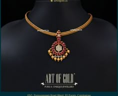 Gold And Stone Jewelry, Gold Kante Necklace Designs, Jigini Necklace Gold, Addigai Necklace Gold, Simple Ruby Necklace Designs, Addigai Designs, Ruby Necklace Indian Gold, 30grams Gold Necklace Designs, Ruby Jewelry Necklaces Gold