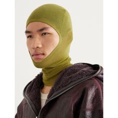 Rick Owens' 'Skull' balaclava is spun from soft green cashmere that keeps you cosy and covered from the elements. It's shaped for a close fit around the face and falls to the shoulders. Casual Green Balaclava For Winter, Green Casual Balaclava For Winter, Green Balaclava For Winter Cold Weather, Green Winter Balaclava For Cold Weather, Casual Green Balaclava For Outdoor, Green Balaclava For Cold Weather, Green Full Face Balaclava For Outdoor Use, Full Face Green Balaclava For Outdoor, Green Full Face Balaclava For Outdoor