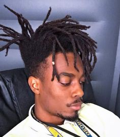 Hightop Locs Low Fade Taper, Freeform Dreadlocks, Men Dreads, High Top Haircut, Blowout Haircut