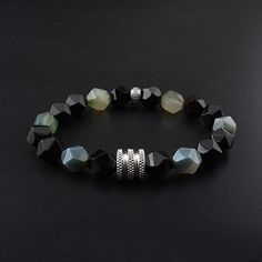 Material: Titanium Steel Fashion Element: Octagonal Style: INS Style Modern Mom, Bracelet Men, Agate Bracelet, Black Agate, Red Stripe, Earrings Collection, Watch Necklace, Ring Bracelet, Earring Necklace