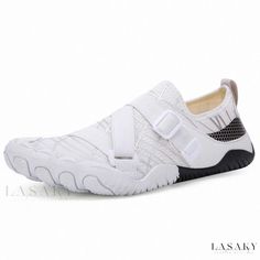 Lasaky - Women's Reduced Shocking Gentle Step-Insoles Shoes Functional Non-slip Round Toe Walking Shoes, Slip-resistant Walking Shoes For Light Sports, Non-slip Closed Toe Slip-ons For Outdoor, Outdoor Closed Toe Synthetic Slip-ons, Breathable Flat Heel Walking Shoes, Breathable Flat Walking Shoes, Breathable Walking Shoes With Flat Heel, Comfortable Non-slip Walking Shoes With Round Toe, Slip-on Walking Shoes With Non-slip Sole