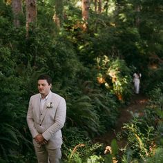 Mens wedding style inspiration and ideas. Untraditional groom attire. Linen wedding suit. Wedding First Look, Oregon Coast