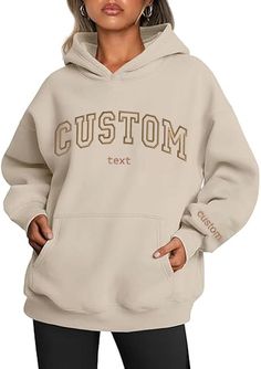 *High-Quality Materials: Made from premium fabrics that offer both comfort and durability. Enjoy a soft,   cozy feel with a composition that stands up to frequent washing and daily wear. *Custom Embroidery Options: Personalize your sweatshirt or hoodie with your choice of embroidery,   including names, initials, or custom designs. Perfect for individual expression or unique gifts. *Wide Array of Colors and Designs: Choose from an extensive selection of colors to customize your   pullover sweatsh Hoodie Personalized, Make Your Own Shirt, Hoodie For Women, Basic Wear, Personalized Embroidery, Custom Sweatshirts, Personalized Hoodies, Christmas Hoodies, Embroidered Hoodie