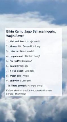 there is a sign in the sky that says bikin kannu jago bahasa ingeris, waipi save