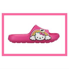 Nwt. Womens Size 7/8. Color Is Pink. Hello Kitty Beach, Shoes Hello Kitty, Hello Kitty Shoes, Cat Shoes, Hello Kitty Pink, Beach Slides, 9 And 10, Women's Shoes Sandals, Slides