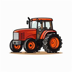 4K Vector Tractor Clipart in Minimalist Art Style Tractor Clipart, Tractor Art, Professional Brochure, Digital Portfolio, Creativity And Innovation, Web Banner, Automotive Industry, Textile Patterns, Paint Designs