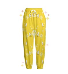 ⚝ Banana Duck Sweatpants ! They are stylish, 100% Comfy cotton, and they have pockets! A great choice for everyday wear. Pairs wonderfully with other pastel colors and makes a the perfect gift for that special friend / loved one. ⚝ ✨Pair with the other Lovely Heart items ✨ 💟Product Details: ❥Handmade design ❥Breathable Comfort & very soft ❥Baggy / Oversized fit (Unisex size -Size down for a more fitted look. Cuffed leg, side pockets, Elastic waistband & drawstring ) ❥ Fabric: 100% Cotton ❥Care Casual Cotton Sweatpants For Pajama Party, Cotton Sweatpants With Elastic Waistband For Sleepover, Yellow Relaxed Fit Cotton Sweatpants, Cute Yellow Bottoms For Loungewear, Cute Yellow Loungewear Bottoms, Yellow Cotton Harem Pants With Relaxed Fit, Yellow Kawaii, Banana Duck, Funny Pajamas