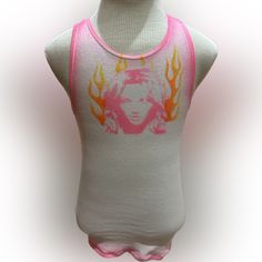 Handmade Graffiti Tank Top Large Youth Pink Fitted Crew Neck Tank Top, Pink Cotton Tank Top With Graphic Print, Y2k Pink Graphic Print Tank Top, Pink Cotton Crew Neck Tank Top, Pink Graphic Print Tank Top For Spring, Pink Stretch Cotton Tank Top, Pink Tank Top For Playwear And Summer, Pink Tank Top For Playwear In Summer, Pink Tank Top For Summer Playwear