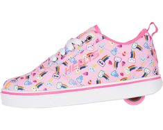 Heelys Heelys Pro 20 Prints Sneakers (Little Kid/Big Kid/Adult) | Zappos.com School Skate Shoes With White Rubber Sole, School Skate Shoes With Rubber Sole, White Sole Skate Shoes For School, Pink Rainbow, Big Kid, Skate Shoes, Product Reviews, Big Kids, Athletic Shoes