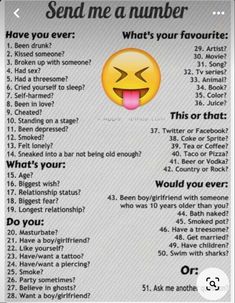 a poster with the words send me a number and an emoticive smiley face