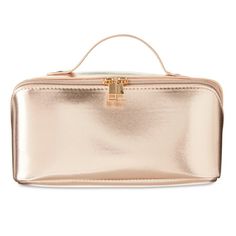 Introducing our Rose Gold Cosmetic Pouch, a large-capacity bag that seamlessly combines style and practicality for the modern woman on the go! Crafted from high-quality PU material, this makeup bag offers exceptional durability and a fashionable design. Measuring six inches by nine inches, it is perfectly sized to store your beauty essentials while keeping them organized and easily accessible. The elegant rose gold finish adds a touch of sophistication, making it an ideal accessory for any occasion. The easy-to-clean PU fabric ensures that accidental spills and makeup smudges are no longer a concern; simply wipe off any messes. Its water-resistant surface protects your cosmetics from unexpected rain showers or bathroom countertop splashes. This spacious makeup bag offers versatile storage, Gold Cosmetic, Cosmetic Train Case, Bathroom Countertop, Floral Purse, Pu Fabric, Travel Toiletries, Toiletry Bag Travel, Cosmetic Pouch, Beauty Essentials