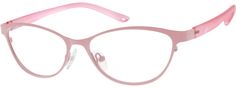 Pink Stainless Steel Full-Rim Frame With Plastic Temples 147319 Zenni Glasses Woman, Prescription Glasses For Women Zenni, Cat Eye Glasses Frames Prescription Zenni, Eyeglass Frames For Women, Funky Glasses Zenni, Zenni Optical Glasses, Pink Glasses Frames Zenni