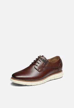 100% Premium Leather Upper Lace-Up Closure Breathable, Moisture-Wicking Leather Lining Leather-Covered and Foam Footbed Lightweight and Durable MD Outsole; Heel Height: Approx. 1" Oxford Sneakers, Semi Casual, Shoes Ideas, Oxford Dress, Character Reference, Dress With Sneakers, Moisture Wicking, Dark Brown, Heel Height