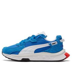 Puma Wild Rider Vintage Marathon Running Shoes/Sneakers Modern Blue Sneakers For Light Sports, Modern Blue Sports Sneakers, Blue Puma Sneakers For Sports, Blue Puma Sneakers For Streetwear, Marathon Running Shoes, Marathon Running, Running Shoes Sneakers, Stylish Sneakers, Puma Sneaker