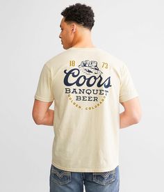 Tee Luv Coors® Beer T-Shirt - Cream X-Large, Men's Ivory Graphic chest pocket t-shirt. 100% Cotton. Machine wash cold. Non-chlorine bleach when needed. Tumble dry low. Do not iron. Do not dry clean.. MEN'S T-SHIRT SIZE CONVERSION CHART Size S M L XL XXL XXXL XXXXL Chest 36 38 40 42 44 46 48 Body Length 27 28 29 30 31 32 33 *Conversion sizes may vary. All measurements based on size medium. Apparel & Accessories > Clothing > Shirts & Tops Brewery Merch, Beer Shirts Men, Tee Shirt Outfit, Western Graphic Tees, Cowboy Outfits, Beer Shirts, Conversion Chart, Accessories Clothing, Pocket Tshirt