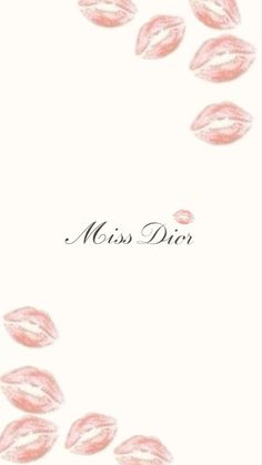 the cover of miss dior's book, with pink lips flying in the air