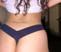 Lower Back Name Tattoos, Dainty Lower Back Tattoos, Sensual Tattoo, Tramp Stamps, Side Hip Tattoos, Tattoo Quotes For Women, Petite Tattoos