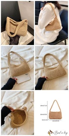 the instructions for how to crochet a handbag