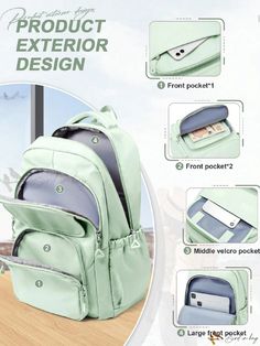 Bird in Bag - Durable and Stylish Women's Backpack for School Commute Back To School Backpack With Pockets For Study, Multifunctional School Backpack With Pockets, School Backpack With Cell Phone Pocket, Multifunctional School Backpack With Cell Phone Pocket, Functional Backpack With Pockets For School, Functional Softback Backpack For Study, Functional Portable Backpack For Study, Backpack For School, Women's Backpack