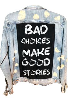 Bad Choices, 80’s Fashion, Jeans Destroyed, Diy Jacket, Raw Jeans, Painted Jeans, Custom Jacket, Painted Clothes