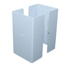 two white plastic enclosures with holes in them