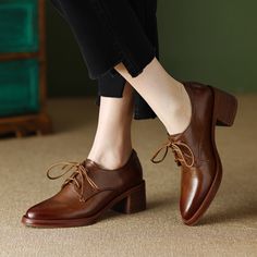 CHIKO Sauda Round Toe Block Heels Oxfords Shoes Best Sandals For Men, Oxford Shoes Heels, Oxford Shoes Outfit, Persian Fashion, Oxfords Shoes, Oxford Heels, Womens Summer Shoes, Brown Shoes, Women Oxford Shoes