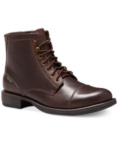 Stay true to modern hues with these seasonal staples: dapper cap-toe boots by Eastland. Casual Fitted Moc Toe Boots, Fitted Leather Casual Boots, Casual Cushioned Boots With Snip Toe, Casual Fitted Work Boots With Reinforced Toe, Casual Snip Toe Boots With Cushioned Footbed, Casual Fitted Work Boots With Snip Toe, Casual Fitted Snip Toe Work Boots, Casual Almond Toe Boots With Reinforced Toe, Brown Casual Boots