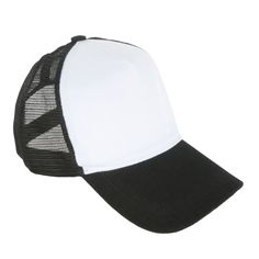 "Find the Black & White Sublimation Trucker Cap by Make Market® at Michaels. This sublimation hat is perfect for personalizing with the hues and embellishments of your choice. This sublimation hat is perfect for personalizing with the hues and embellishments of your choice. Pair the finished project with a customized tee to complete the look. Click here for the Heating Guide and Application Instructions. Find inspiration here in the Digital Design Library & download FREE digital art to use in yo Summer Sports Black Baseball Cap, Black Trucker Hat For Summer Sports, Black Trucker Hat For Sports In Summer, Black Trucker Hat For Sports And Summer, Black Summer Sports Hats, Black Breathable Trucker Hat, One Size Fits Most, Adjustable Black Trucker Hat For Sports Events, Adjustable Black Trucker Hat For Sports, Free Digital Art