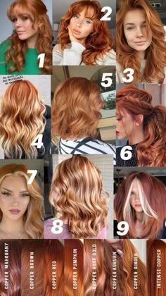 Coloring Your Hair At Home, 7.44 Hair Color, Blond To Red Hair, Neutral Red Hair, Copper To Blonde Balayage, Russet Hair, Types Of Red Hair, Balayage Redhead, Hair Color Ideas Black