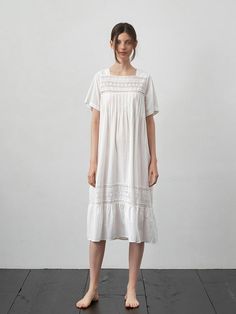 Composition : Cotton 100%Color : White, White + Gift PackagingCountry of Origin : China White Spring Sleepwear For Home, White Relaxed Fit Nightgown For Sleep, White Nightgown For Spring Bedtime, White Cotton Home Dress, White Relaxed Fit Dress For Loungewear, White Cotton Dress For Home, White Relaxed Fit Nightgown, White Relaxed Fit Short Sleeve Nightgown, White Summer Sleep Dress