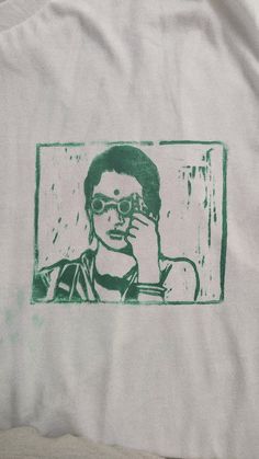 Charulata Handprinted Lino Block Print T-Shirt, Unisex T-Shirt, Cotton T-Shirt, Trendy casual t-shirt Comes with a Charulata, Satyajit Ray Print This tshirt can be given as a gift Wash Care Easily Home Washable Stencil T Shirt, Screen Print Shirt Designs, Hand Printed Graphic Tee With Short Sleeves, Artistic Green Crew Neck T-shirt, Hand Printed Crew Neck Graphic Tee, Hand Printed Graphic Tee With Crew Neck, Hand Printed Short Sleeve Graphic Tee, White Hand-printed Crew Neck T-shirt, Casual Hand Printed Crew Neck T-shirt