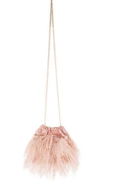 The LIVVY embellished pouch is an elegant evening bag featuring an intricate blend of feathers, crystals, and hotfix accents sewn onto a satin base. The drawstring closure and two convenient chains of different lengths make it easy to take you from day to night. Perfect for all your evening and Red Carpet looks. • W20cm X H16cm X D10cm • Feathers, Crystals & Hotfix embellishment • Satin Base • Short chain handle 15cm drop • Removable shoulder chain 55cm drop • Secure drawstring closure • Silver Glamorous Pink Shoulder Bag For Evening, Evening Embellished Pink Bags, Pink Beaded Evening Bag For Events, Pink Embellished Shoulder Bag For Party, Chic Pink Embellished Bags, Formal Pink Beaded Evening Bag, Embellished Pink Evening Bags, Glamorous Pink Evening Shoulder Bag, Chic Party Bag With Feathers