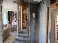 the inside of a house that is being remodeled